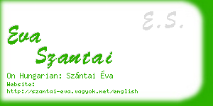 eva szantai business card